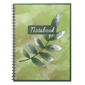  Aesthetic Greenery Spiral Photo Notebook Notizblock