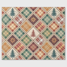 Aesthetic Holiday Checkered Wrapping Paper Geschenkpapier