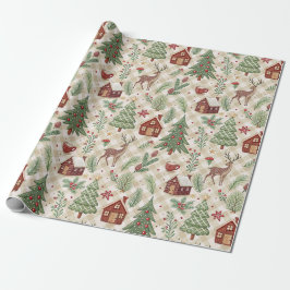 Aesthetic Holiday Checkered Wrapping Paper Geschenkpapier