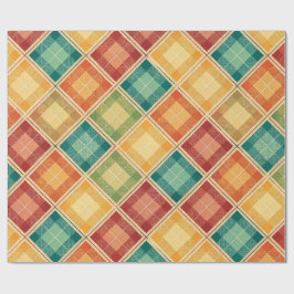 Aesthetic Holiday Checkered Wrapping Paper Geschenkpapier