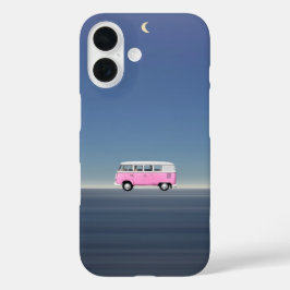 Aesthetic Night Travel Retro Beach Bomb iPhone 16 Hülle