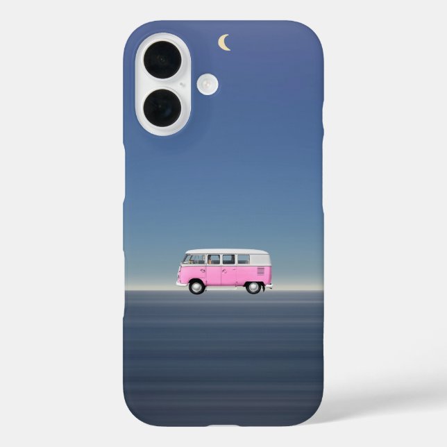 Aesthetic Night Travel Retro Beach Bomb iPhone 16 Hülle (Rückseite)