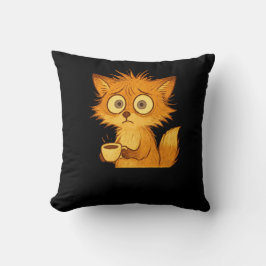 Aesthetic Overwhelmed Fox • Cute Chaos Coffee Pill Kissen