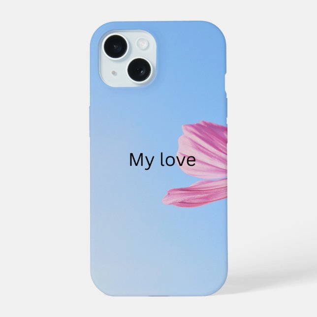 Aesthetic pink flower Phone Case iPhone 15 Hülle (Rückseite)