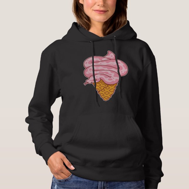 Aesthetic Pink Snake Ice Cream Hoodie (Vorderseite)