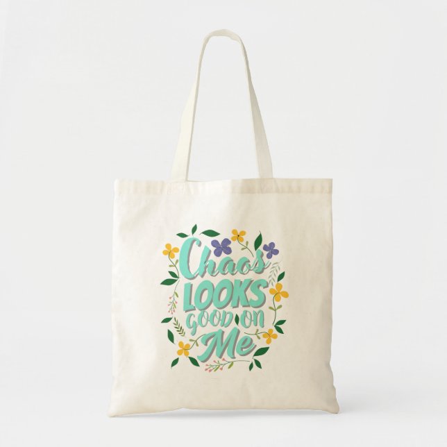 Aesthetic Quote Tote Bag  Tragetasche (Vorne)