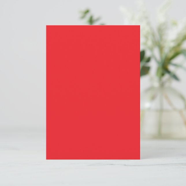 Aesthetic Red Background | Minimalist Design Begleitkarte (Stehend Vorderseite)