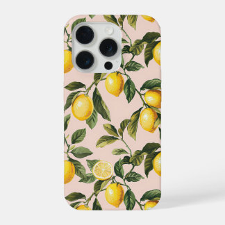Aesthetic Summer Lemon Pattern iPhone Case 15 Pro Hülle