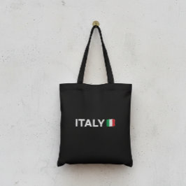 Aesthetic Sustainability Black Tote Bag Italy Tasche