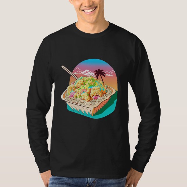 Aesthetic Synthwave Fried Rice with 80s Aesthetic T-Shirt (Vorderseite)