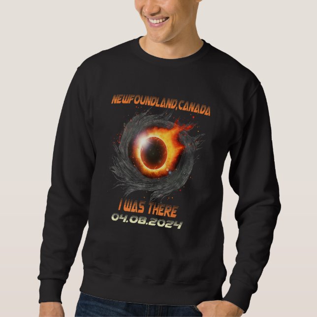 Aesthetic Total Solar Eclipse 2024 Newfoundland Ca Sweatshirt (Vorderseite)