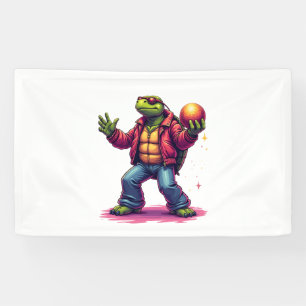 Aesthetic Turtle Disco T - Shirt Banner