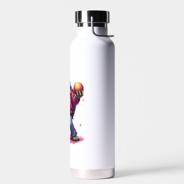 Aesthetic Turtle Disco T-Shirt Trinkflasche (Links)