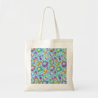 Aesthetic Y2K Retro Tech Doodle Tote Bag Tragetasche