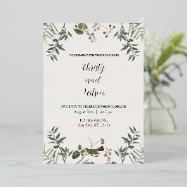 aESTHETISCHE Hochzeitskarte Folieneinladung