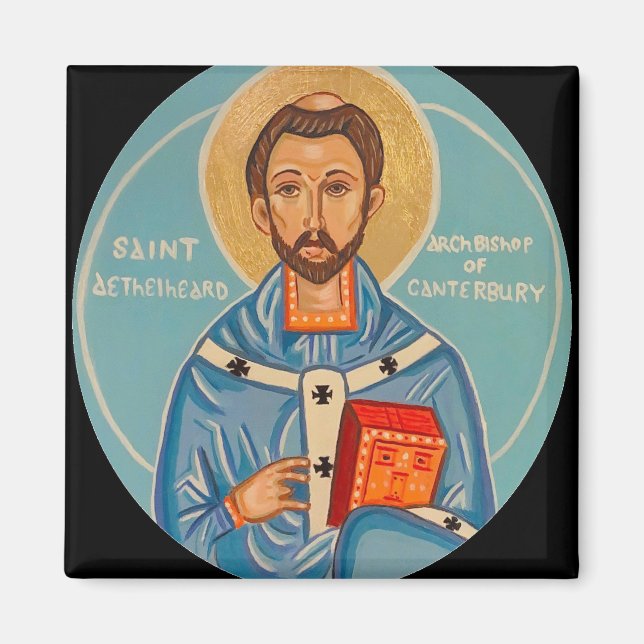 Aethelhard Orthodox Christlich Saint Icon Magnet (Vorne)