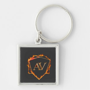 AETHER VANGUARD - AV Logo Stein Form Streetwear Schlüsselanhänger