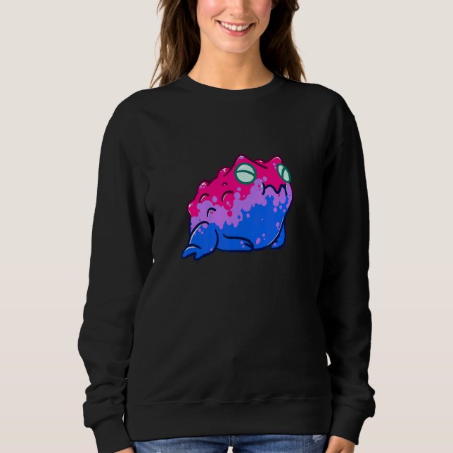 Aeticon Bisexual Pride Frog Lgbtqia+ Pride Sweatshirt (Vorderseite)