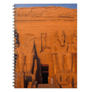 AF, Ägypten, Abu Simbel. Fassade bei Sonnenunterg Notizblock