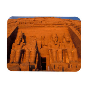AF, Ägypten, Abu Simbel. Fassade bei Sonnenunterga Magnet