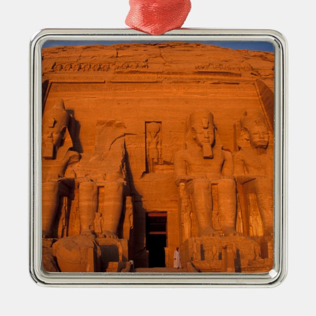 AF, Ägypten, Abu Simbel. Fassade bei Sonnenunterga Silbernes Ornament (Vorne)