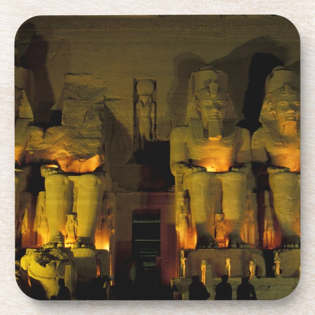 AF, Ägypten, Abu Simbel. Kolossale Abbildungen Untersetzer (Vorderseite)
