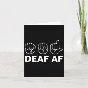 Af Asl Awareness Hand Gebärdensprache Taubenstolz Karte