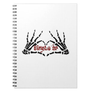 Af Skeleton Hands Heart Classic Notizblock