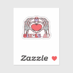 Af Skeleton Hands Valentinstag Classic Aufkleber