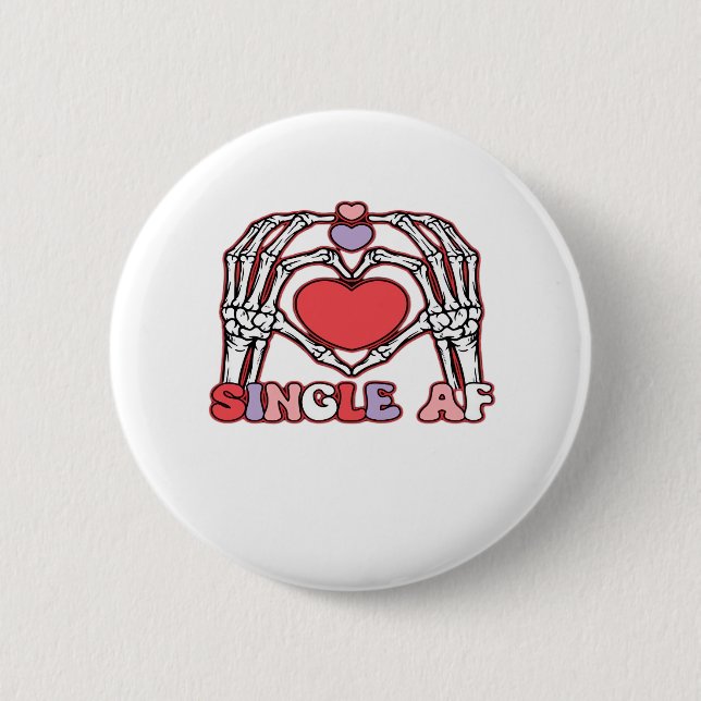 Af Skeleton Hands Valentinstag Classic Button (Vorderseite)
