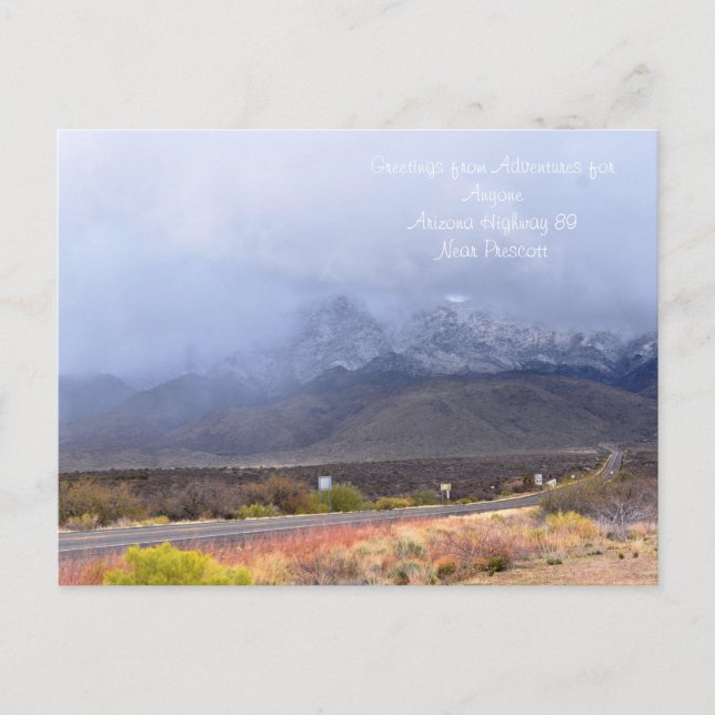 AFA Gefahr im Vorfeld, Arizona Route 89 Postkarte (Vorderseite)