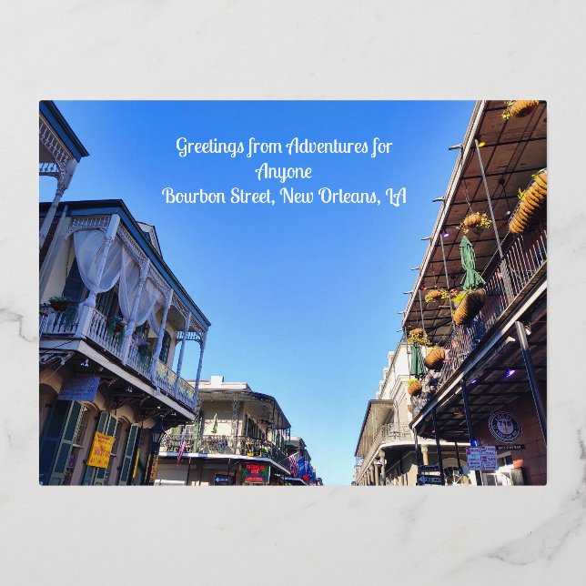 AFA Salutations de Bourbon St. carte postale (Recto)