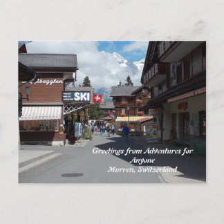 AFA Salutations de Murren, Suisse Carte postale