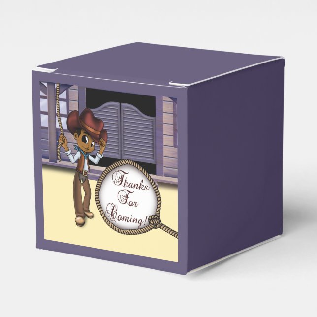 AfAmerican Cowboy Birthday Geschenkschachtel (Vorderseite)