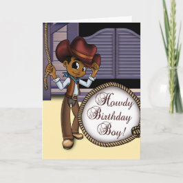 AfAmerican Cowboy Birthday Karte
