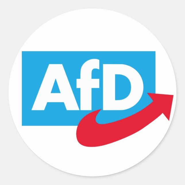 AfD:Alternative für Deutschland Runder Aufkleber (Vorderseite)
