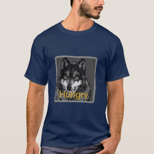 Affamé - foncé de base du T-shirt des hommes