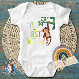 Affe 1. Geburtstag Baby Strampler