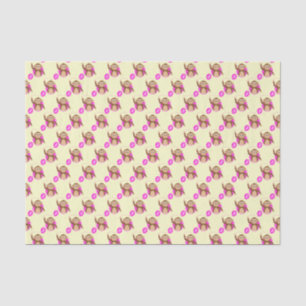 Affe 2 Jahre alte rosa Creme Seidenpapier
