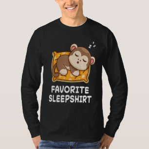 Affe Affen Nickerchen Schlafend Schlaf Schlafanzug T-Shirt