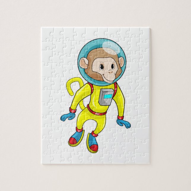 Affe als Astronaut (Vertikal)