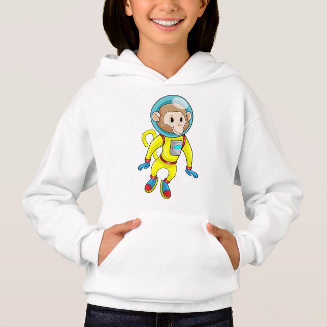 Affe als Astronaut Hoodie (Vorderseite)