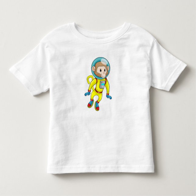 Affe als Astronaut Kleinkind T-shirt (Vorderseite)