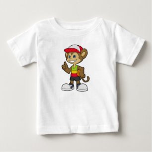 Affe als Basketballspieler mit Basketball Baby T-shirt
