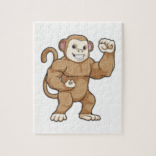 Affe als Bodybuilder in der Bodybuilding