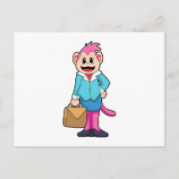 Affe als Sekretär im Beutel