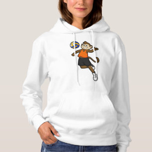 Affe als Volleyballspieler mit Volleyball Hoodie