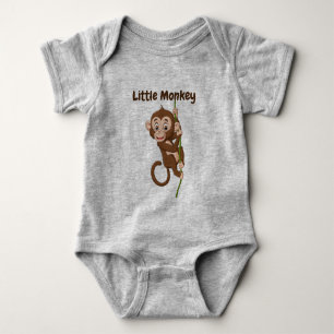 Affe auf einem Baby-Babyanzug für das Weindesign Baby Strampler