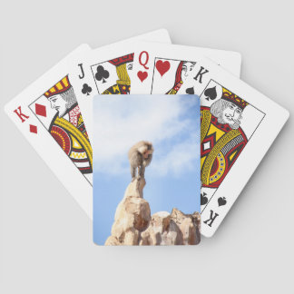 Affe Baboon auf einem Berg Spielkarten