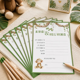 Affe Baby Shower Advisor Card Einladung